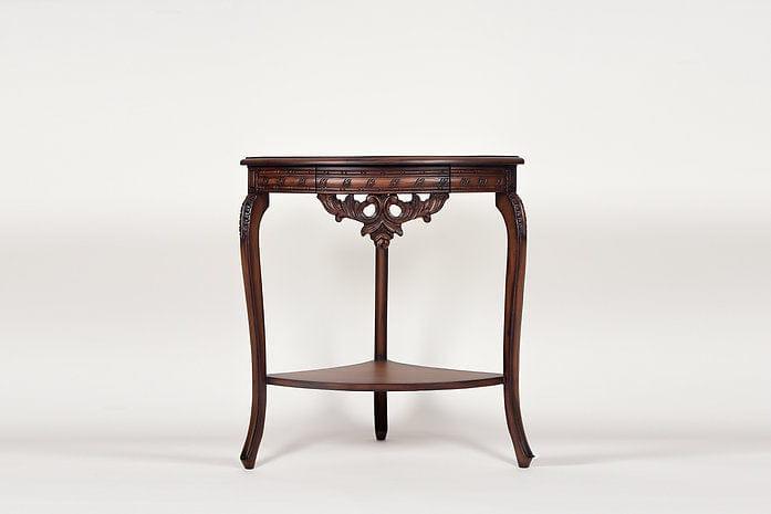 Teak Wood Kaivalya Corner Table - Ouch Cart 