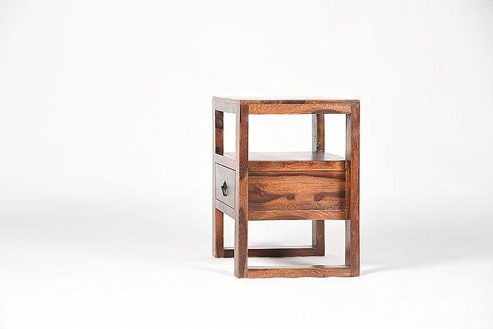 Sheesham Wood Aira Side Table - Ouch Cart 