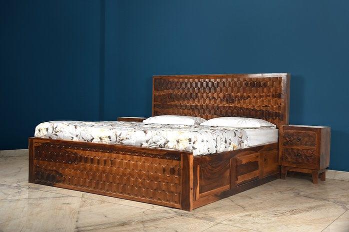 Sheesham Wood Kaalki King Bed