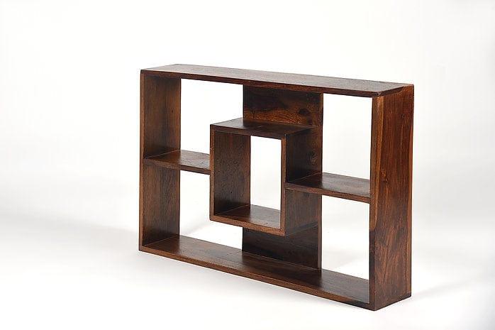 Sheesham Wood Zahra Wall Shelf - Ouch Cart 