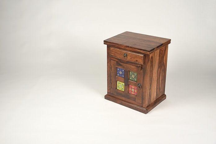 Sheesham Wood Shayak Side Table - Ouch Cart 