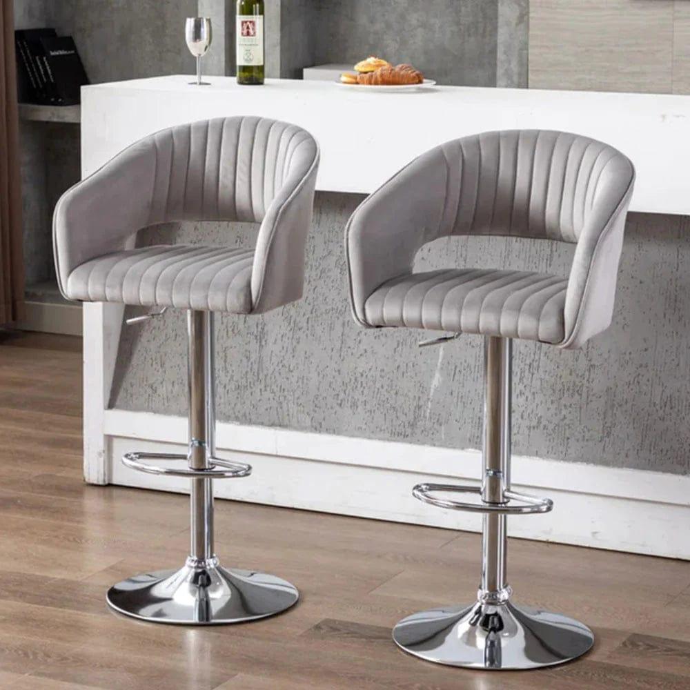 DEE SWIEL ADJUSTABLE BAR STOOL SET OF 2 - Ouch Cart 