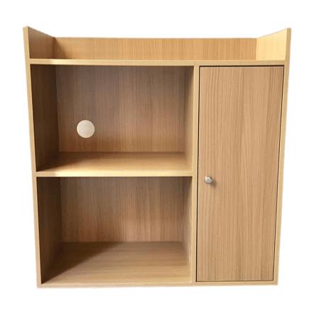 Microwave Storage Cabinet With Panel Door In Natural Wood By Miza - Ouch Cart 