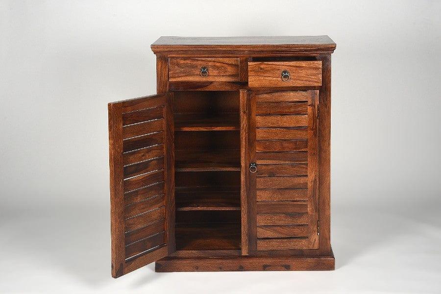 Sheesham Wood Ekaksh Cabinet With Drawer And Racks - Ouch Cart 