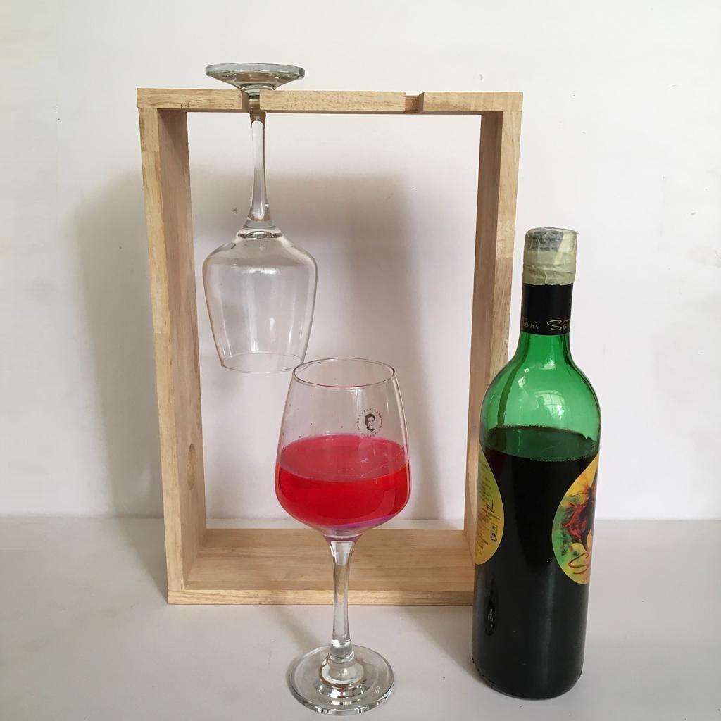 Personalised Wine/Bear Bottle Caddy And Glass Holder By Miza - Ouch Cart 