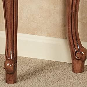 Natural Cherry Classic Wooden Console Table -Victorian Style - Decorative Regal Furniture - Half Circle Moon Shape - Ouch Cart 