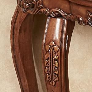 Natural Cherry Classic Wooden Console Table -Victorian Style - Decorative Regal Furniture - Half Circle Moon Shape - Ouch Cart 