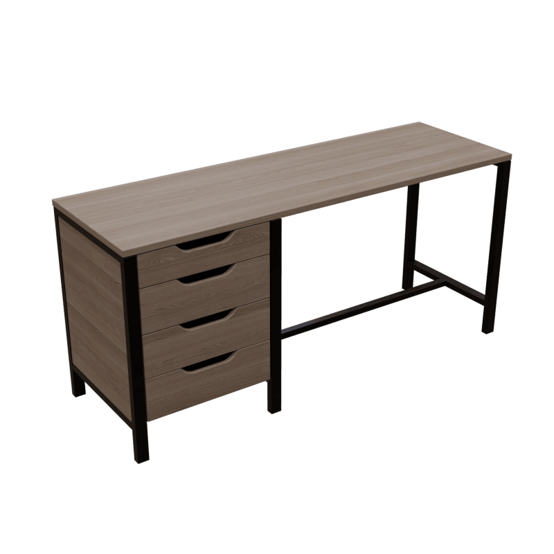 Gayle Study Table with Drawers in Wenge Colour - Ouch Cart 