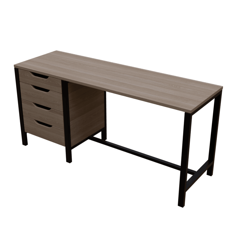 Gayle Study Table with Drawers in Wenge Colour - Ouch Cart 