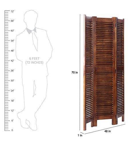 Wooden Partitions - Wood Room Divider Partitions for Living Room 3 Panels - Wooden Partition Room Dividers for Home & Kitchen Office Wall - Ouch Cart 