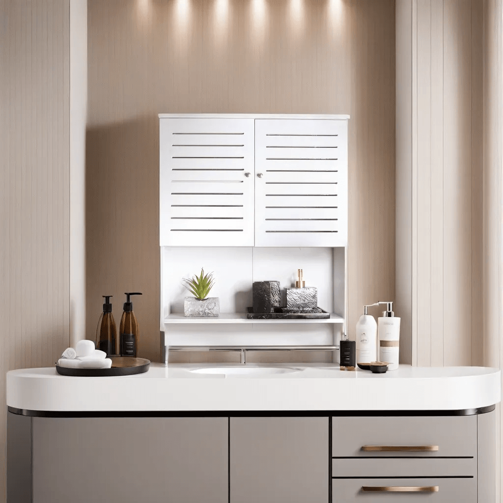 PVC High Quality Bathroom & Kitchen Wall Hung Storage With Free Soap Dish By Miza