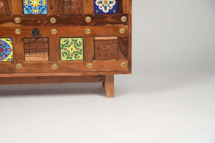 Sheesham Wood Jatasya Cabinet With 3 Drawers