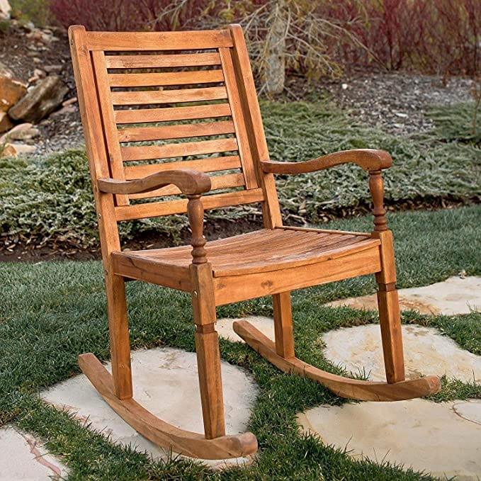 Solid & Primary Wood Rocking Chair/Standard Size Wooden Recliner - Ouch Cart 