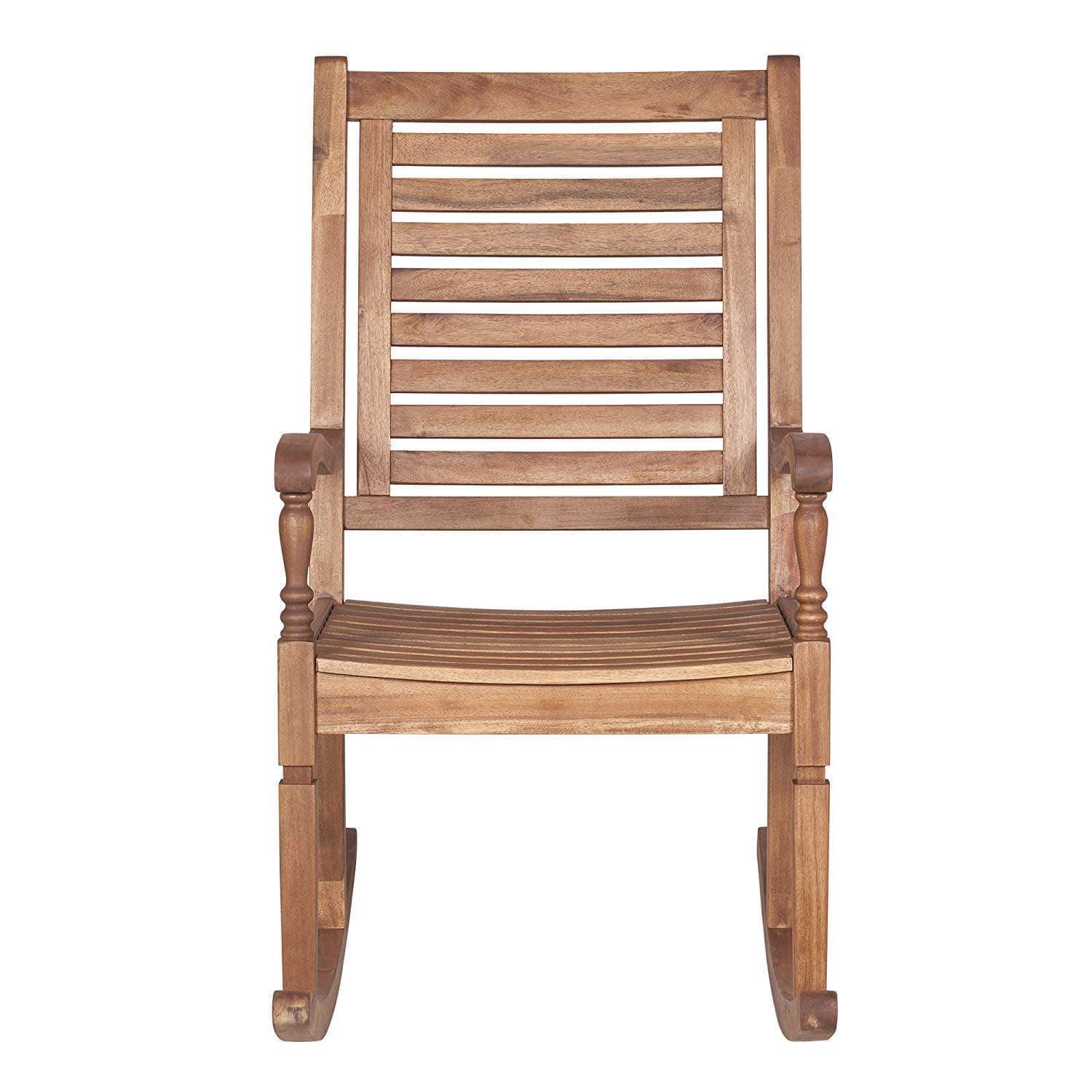 Solid & Primary Wood Rocking Chair/Standard Size Wooden Recliner - Ouch Cart 