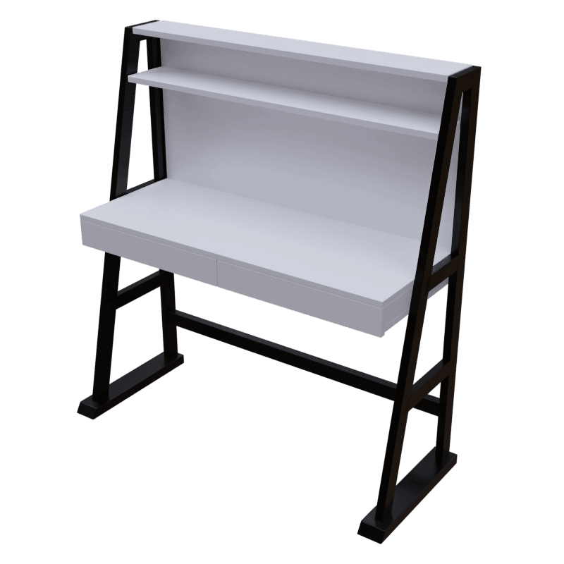 Koster Study Table with Storage in White Color - Ouch Cart 