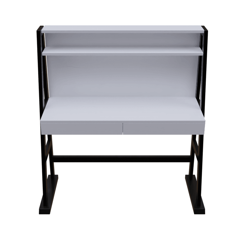 Koster Study Table with Storage in White Color - Ouch Cart 