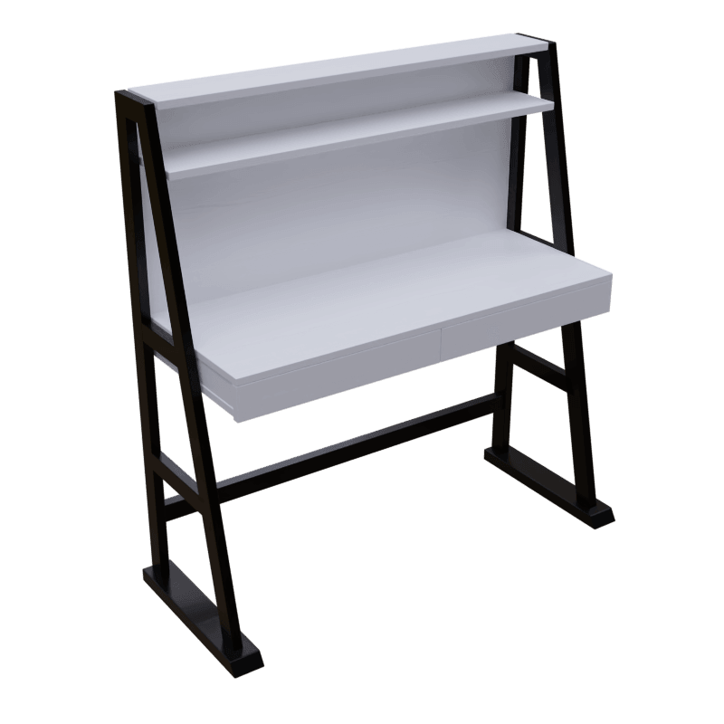 Koster Study Table with Storage in White Color - Ouch Cart 