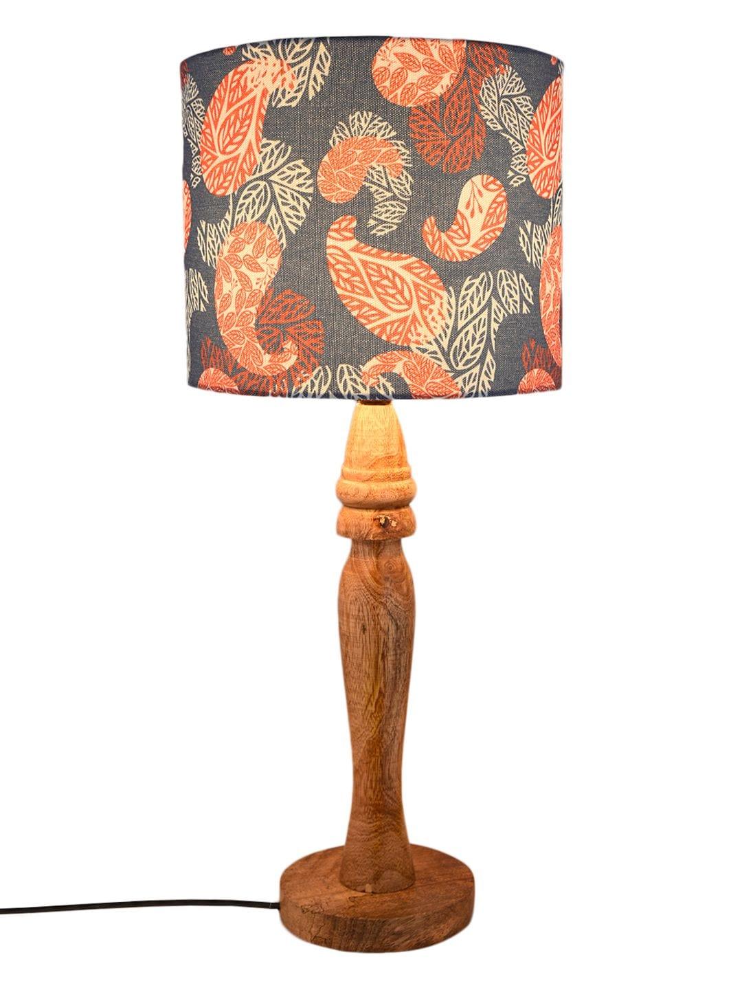 Wooden Colorful Ambee Print Lamp