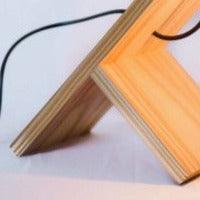Rustic Wooden Table Standing Lamp Office/Home Organizer ( With Complementary Coaster ) By Miza - Ouch Cart 