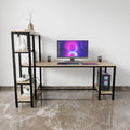 Mallium Study Table with Storage Design in Wenge Finish