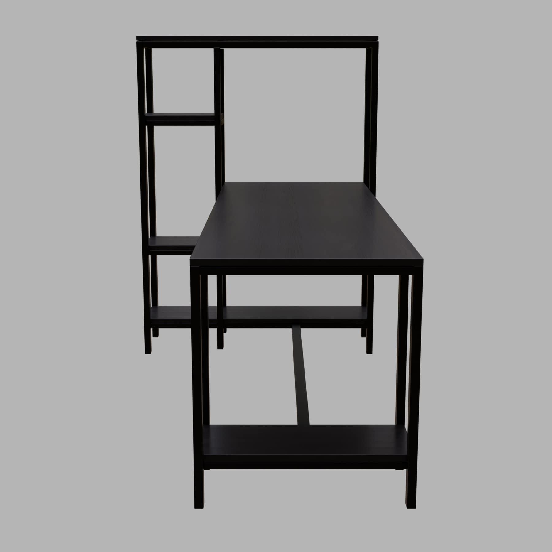 Mallium Study Table with Storage Design in Brown Finish - Ouch Cart 