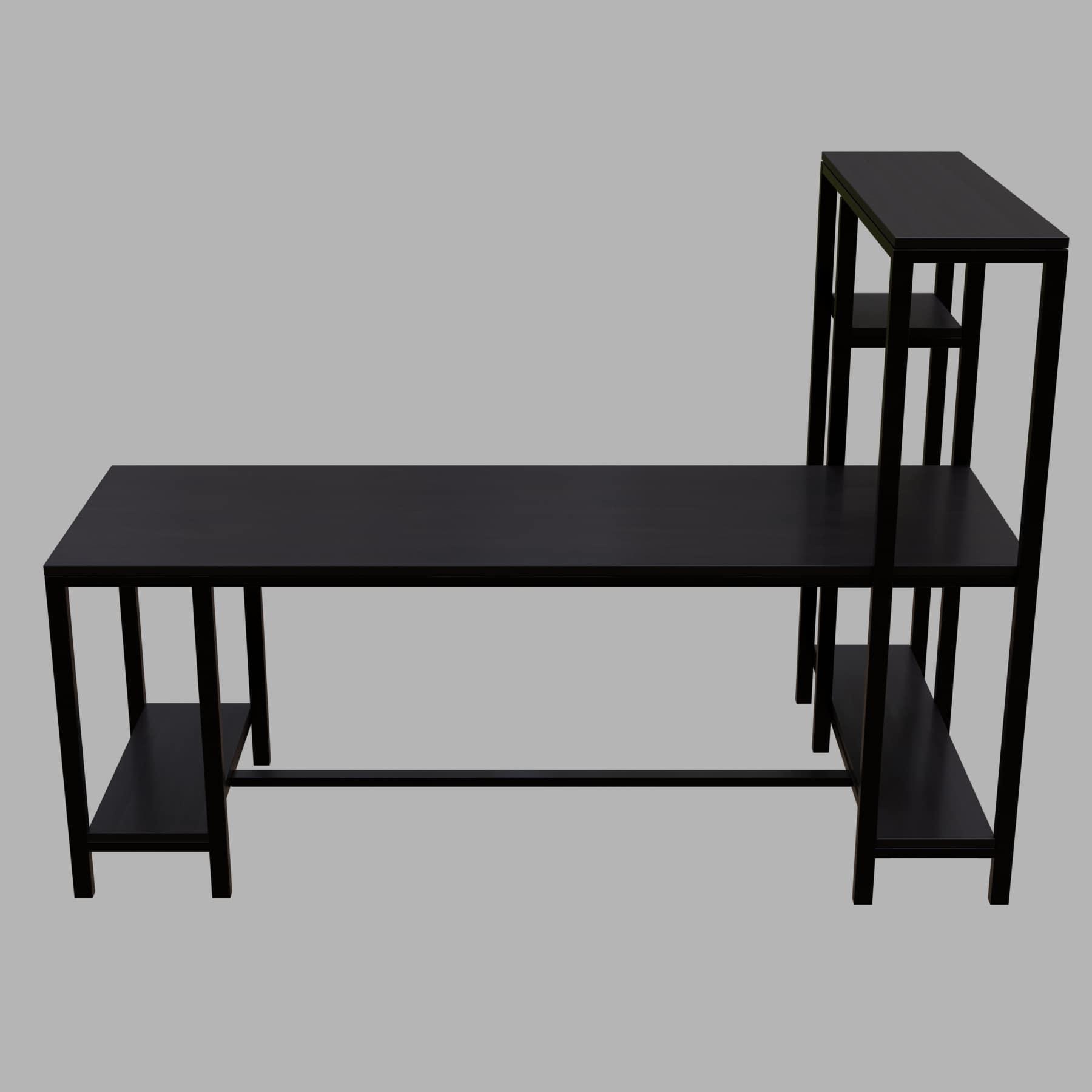 Mallium Study Table with Storage Design in Brown Finish - Ouch Cart 