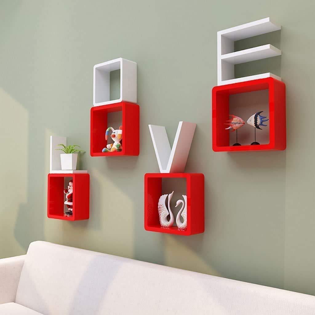 Wooden Wall Shelves, Set of 8