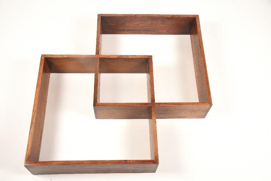 Sheesham Wood Miraya Squared Wall Shelf