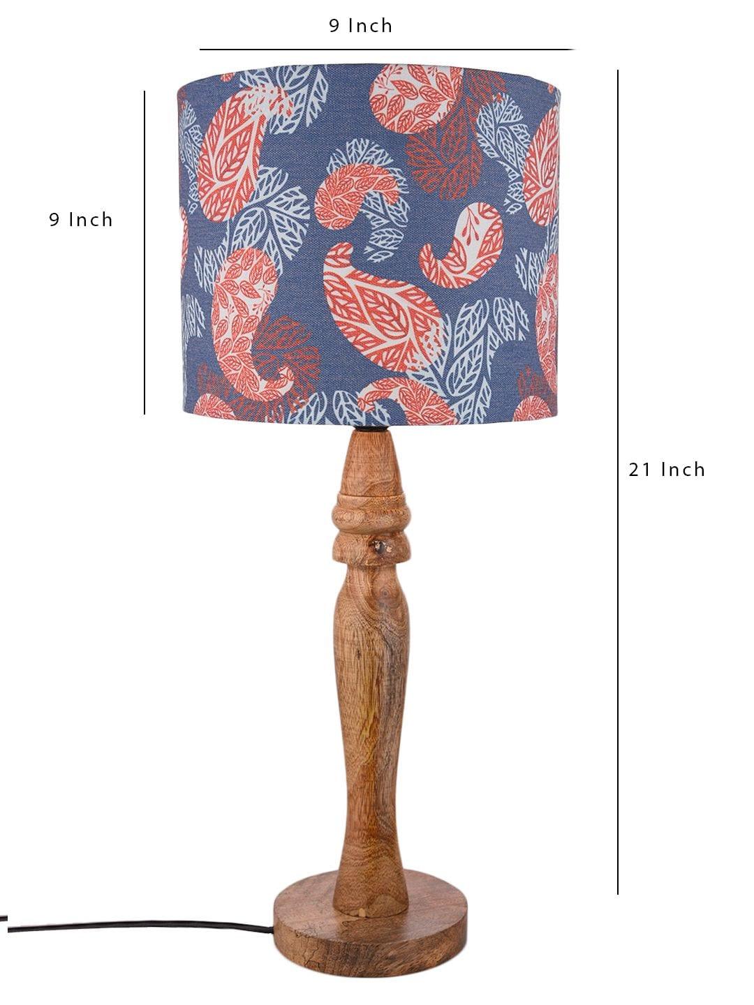 Wooden Colorful Ambee Print Lamp