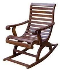 Furnish Living Check Side Rocking Round Chair - Ouch Cart 