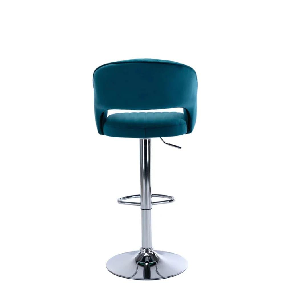 Emerald Plush Feel Velvet Adjustable Pack of 1 Bar Stool - Ouch Cart 