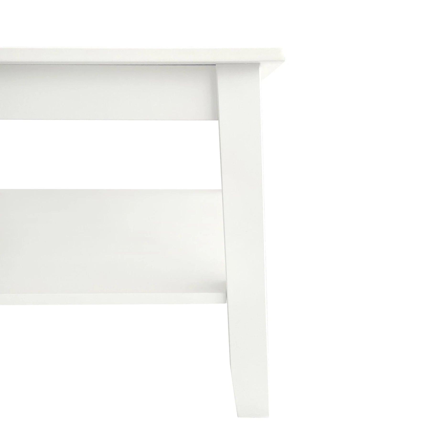 NEWPORT WOODEN COFFEE TABLE WHITE - Ouch Cart 