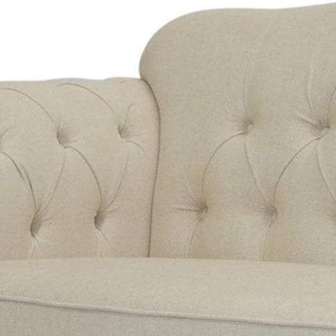 VAUCLUSE 3 SEATER FABRIC SOFA BEIGE COLOUR - Ouch Cart 