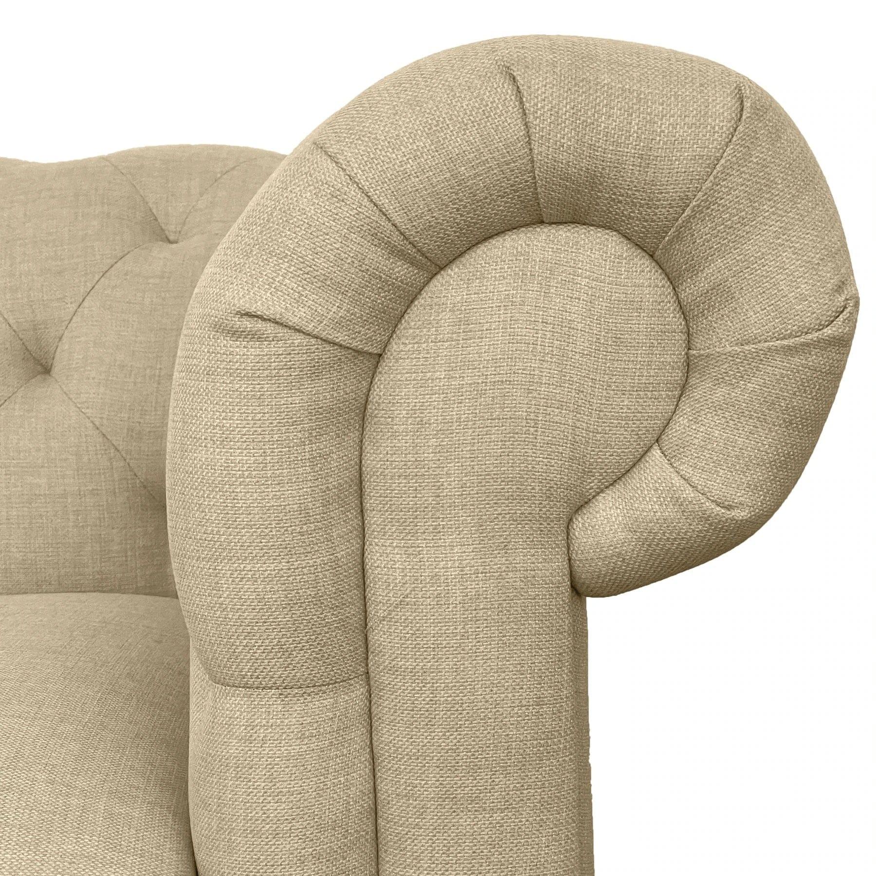 FABRIC 3 SEATER FABRIC SOFA CREAM COLOUR - Ouch Cart 