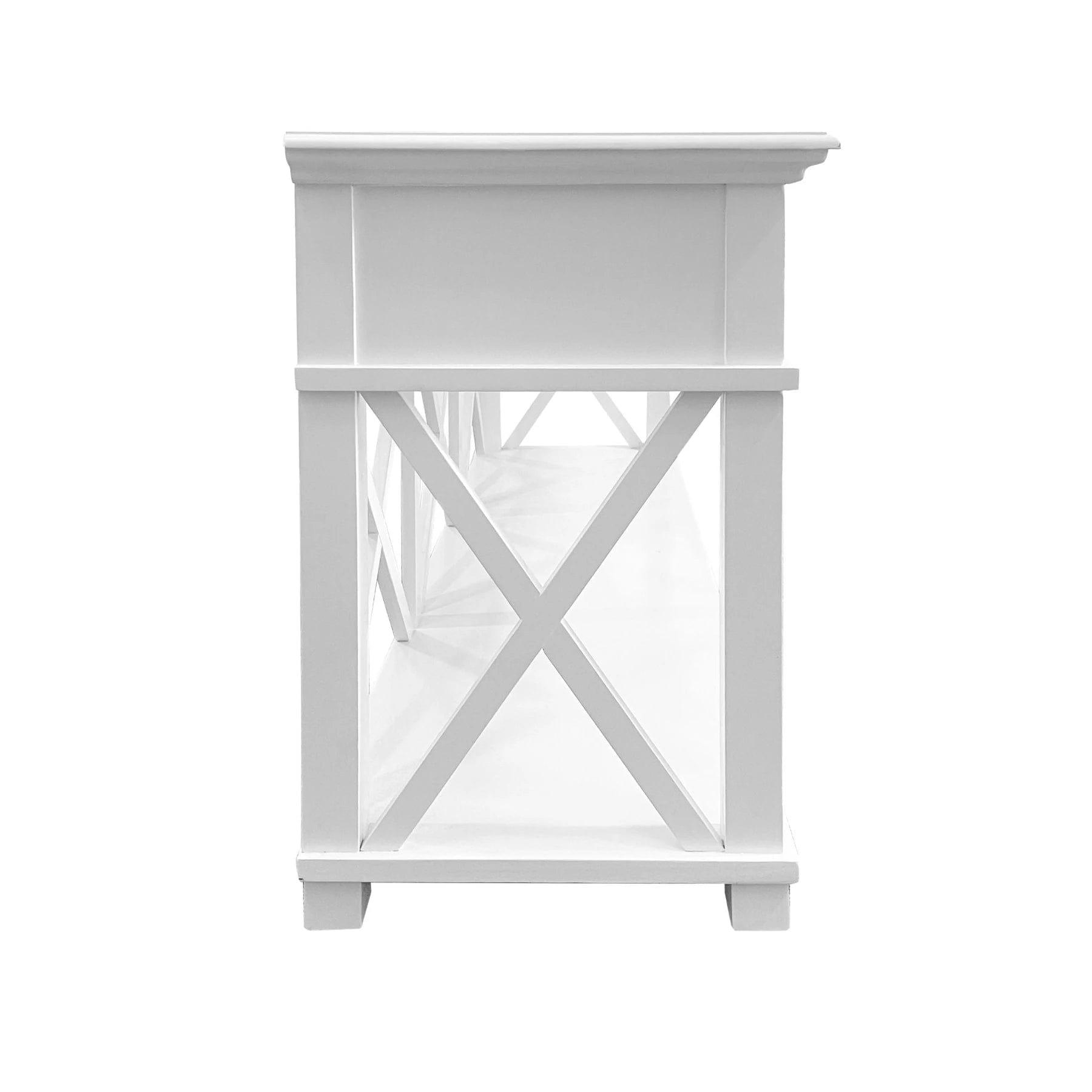 SORRENTO WHITE 3 DRAWER CONSOLE TABLE - Ouch Cart 