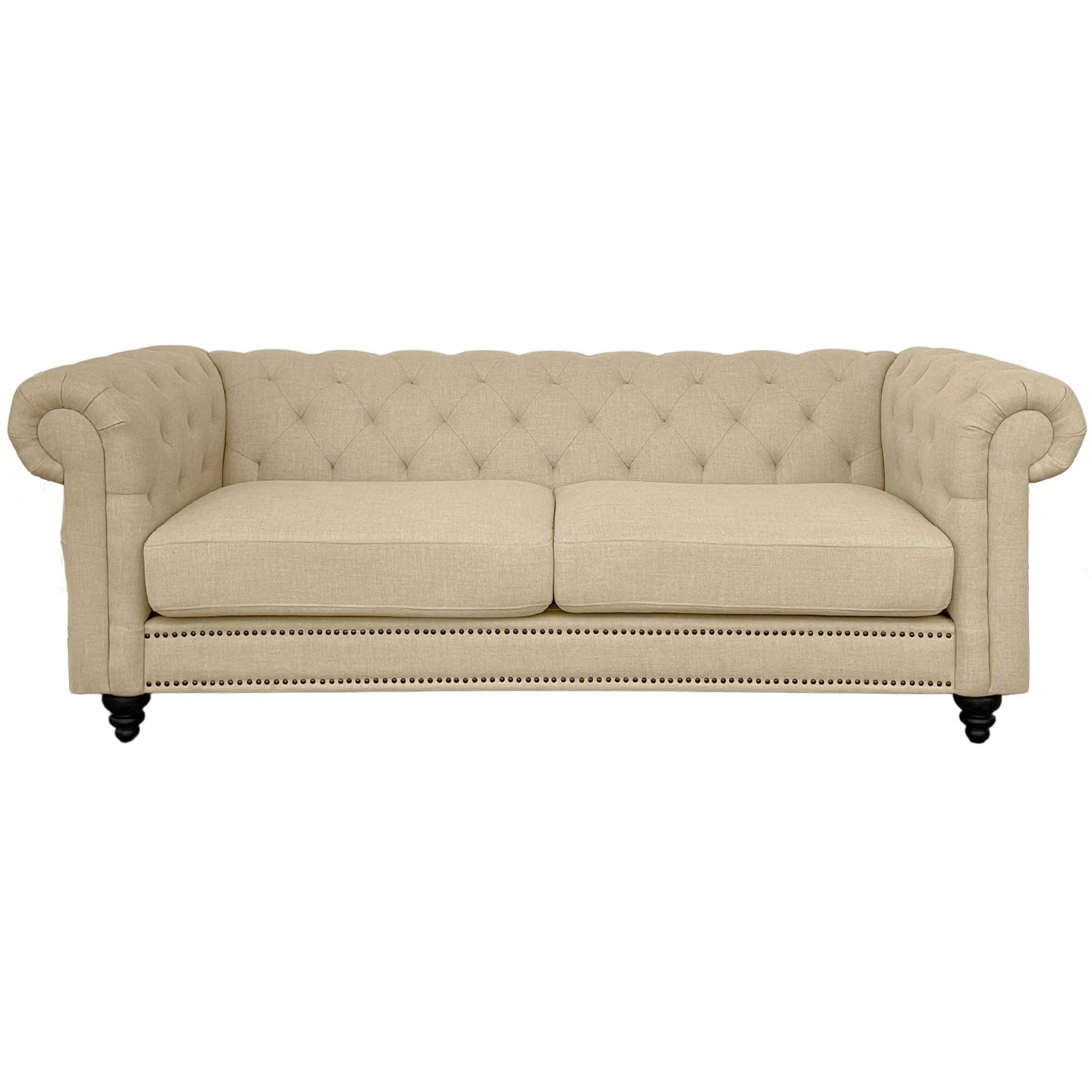 FABRIC 3 SEATER FABRIC SOFA CREAM COLOUR