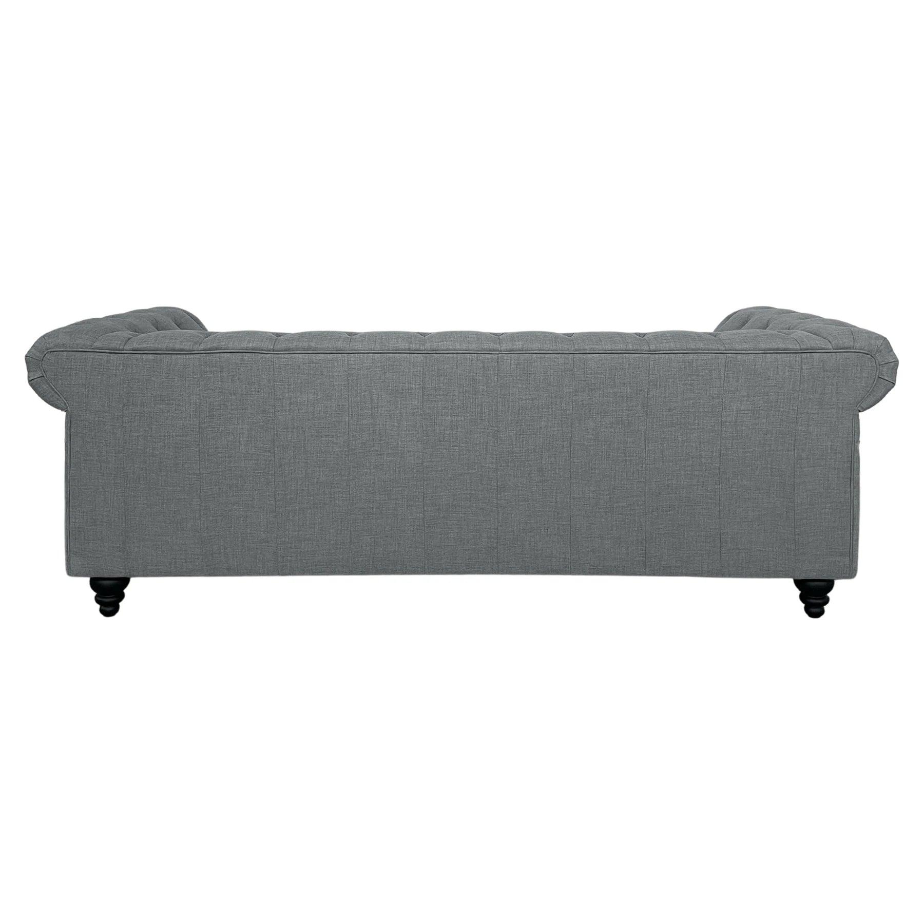 FABRIC 3 SEATER FABRIC SOFA SILVER GREY COLOUR - Ouch Cart 