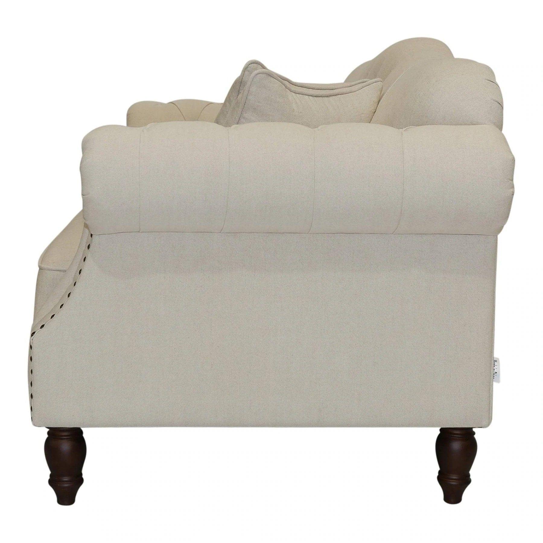 VAUCLUSE 2 SEATER FABRIC SOFA CREAM COLOUR - Ouch Cart 