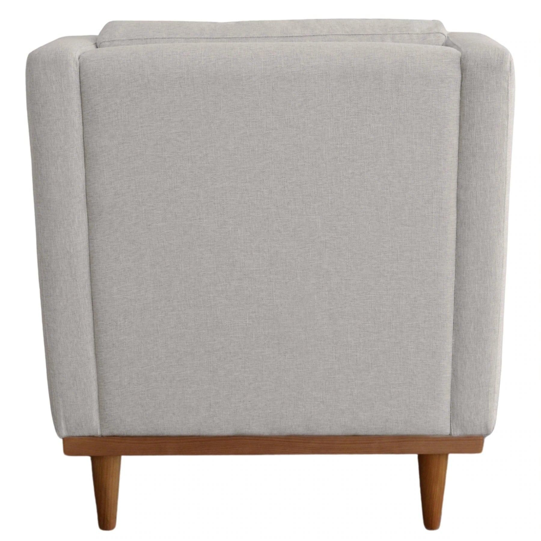 WHITE UPHOLSTERED ARM CHAIR - Ouch Cart 