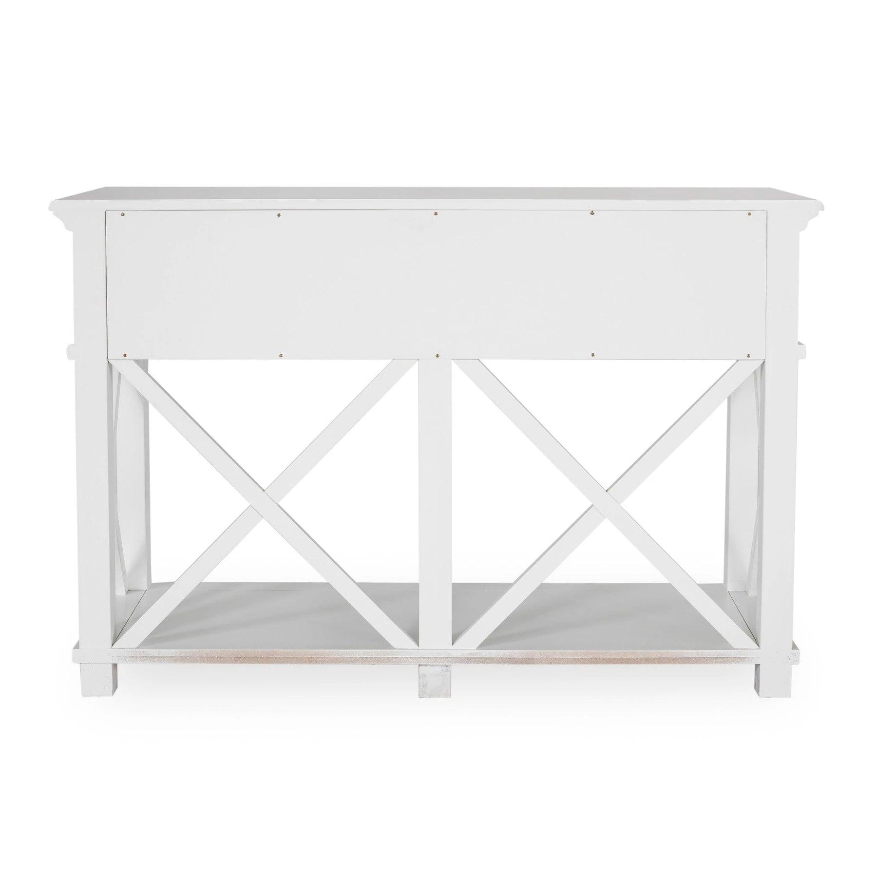 SORRENTO 2 DRAWER WHITE CONSOLE TABLE - Ouch Cart 