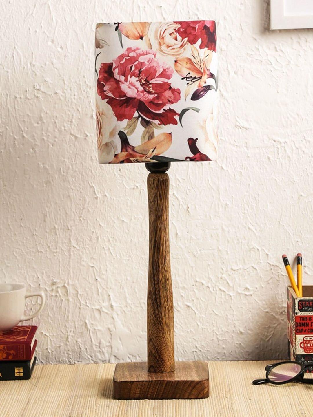 Floral Rose Wooden Lamp