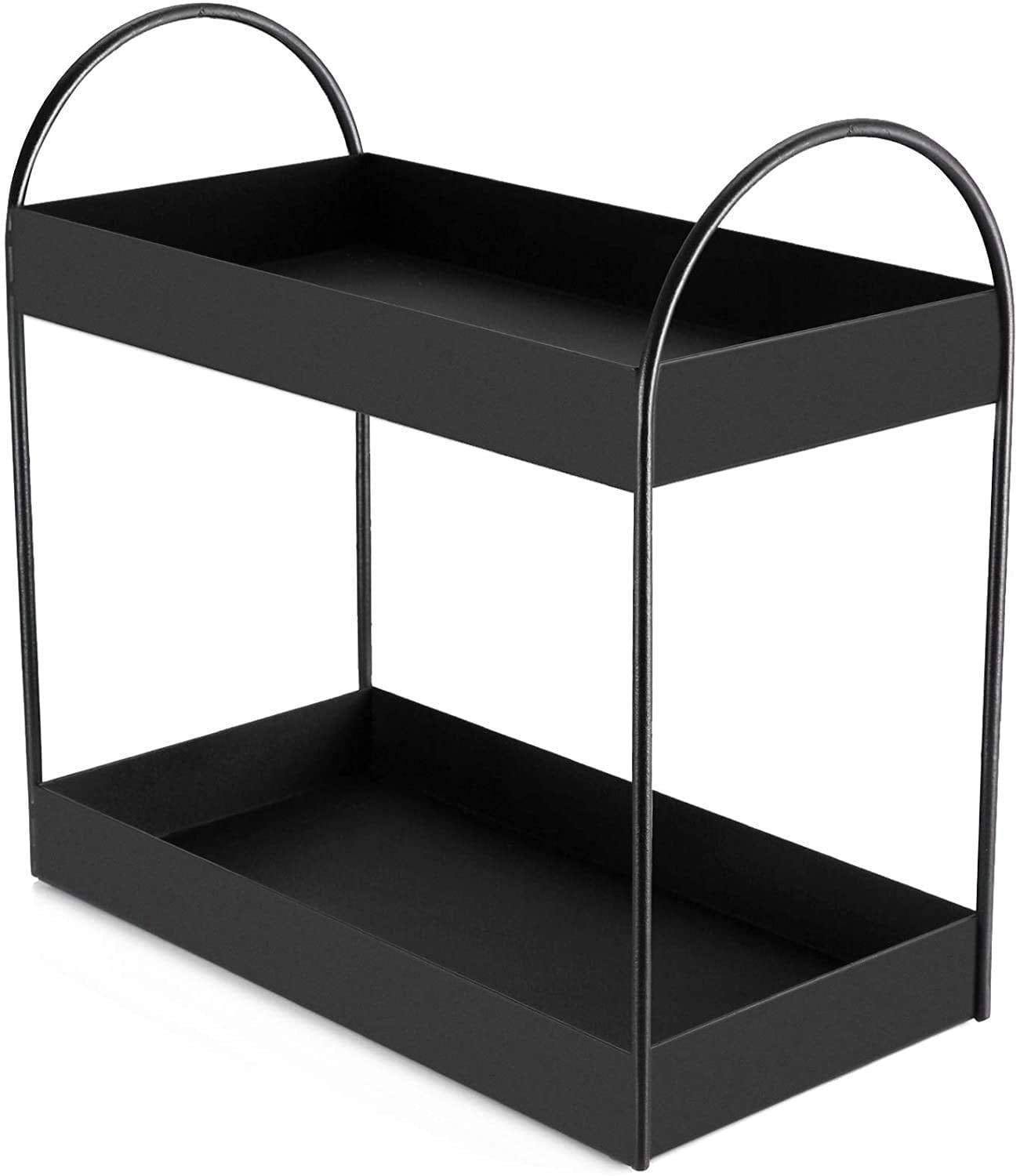 Countertop Organizer 2 Tier Counter Standing Rack Bathroom Shelf Organizer for Counter, Bathroom Kitchen Storage Organization, Kitchen Spice Rack - Ouch Cart 