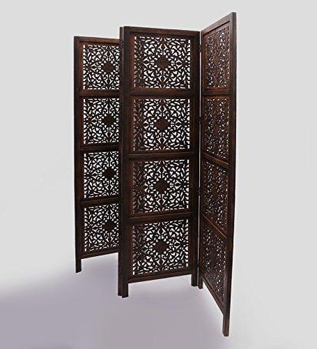 4 PANEL Wooden Partition,Wooden Handcrafted Partition/Room Divider/Separator for Living Room/Office - Ouch Cart 