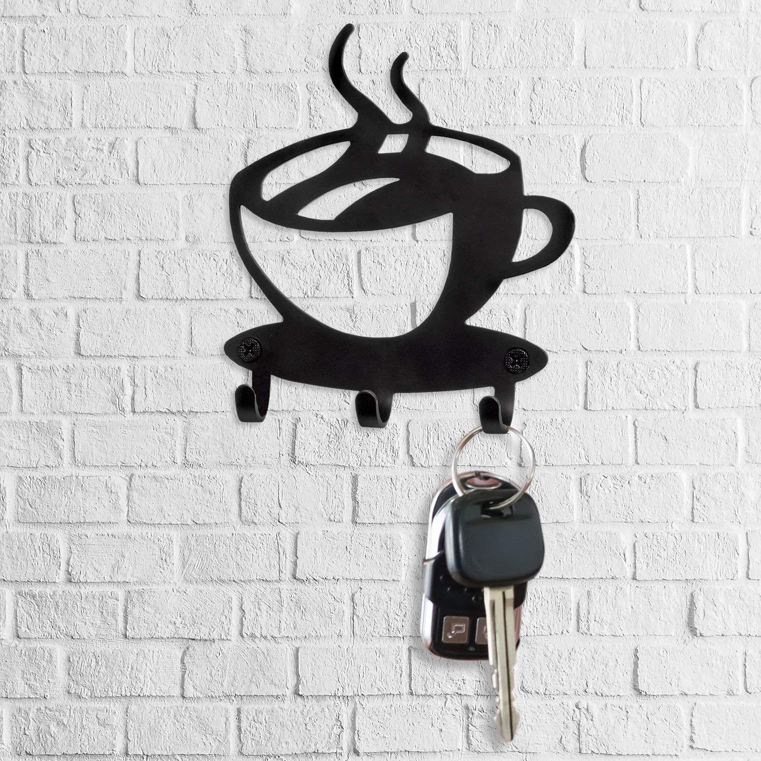 Coffee Cup Shaped Hook Key Holder - Ouch Cart 