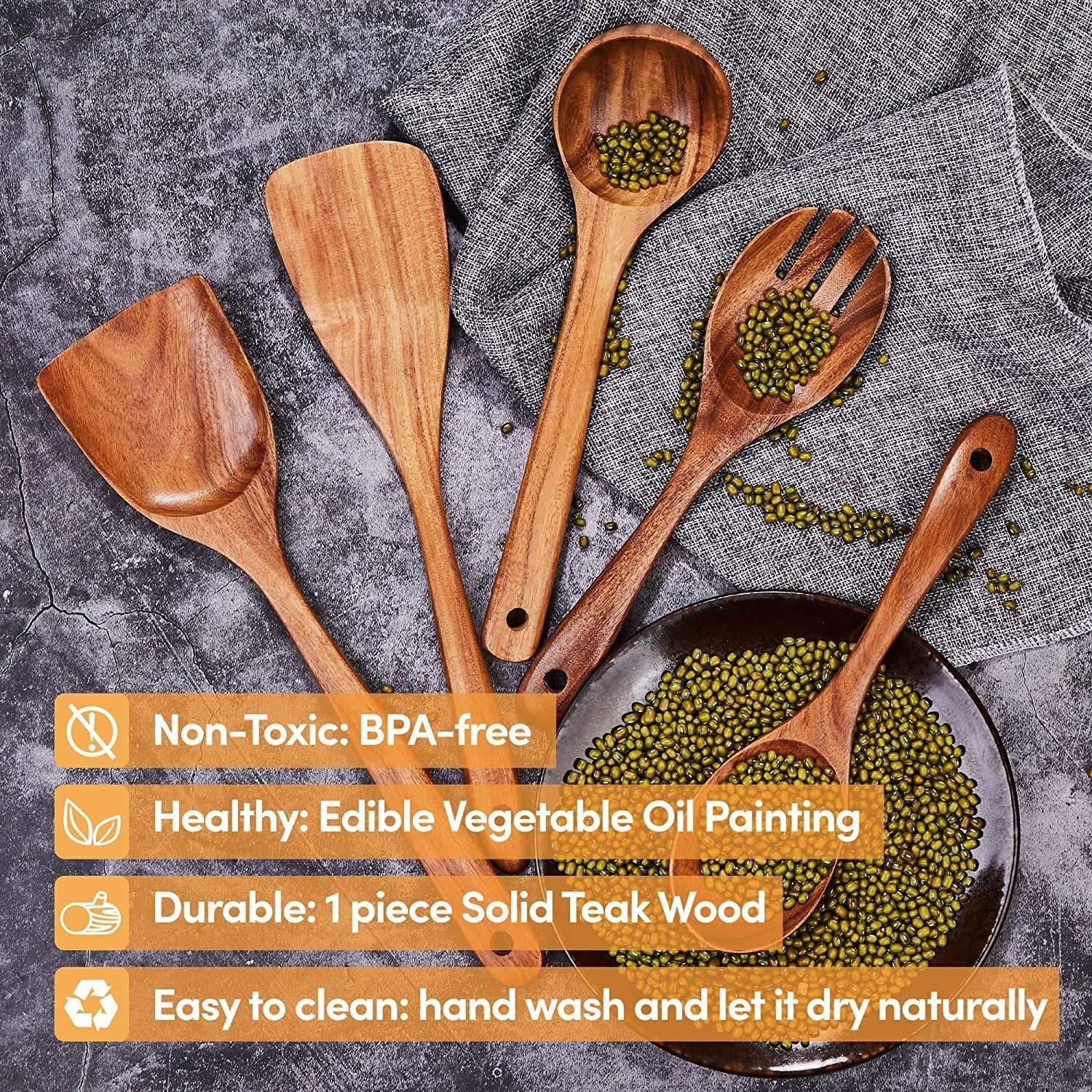 Handmade Sheesham Wooden Non-Stick Serving Spoon. - Ouch Cart 