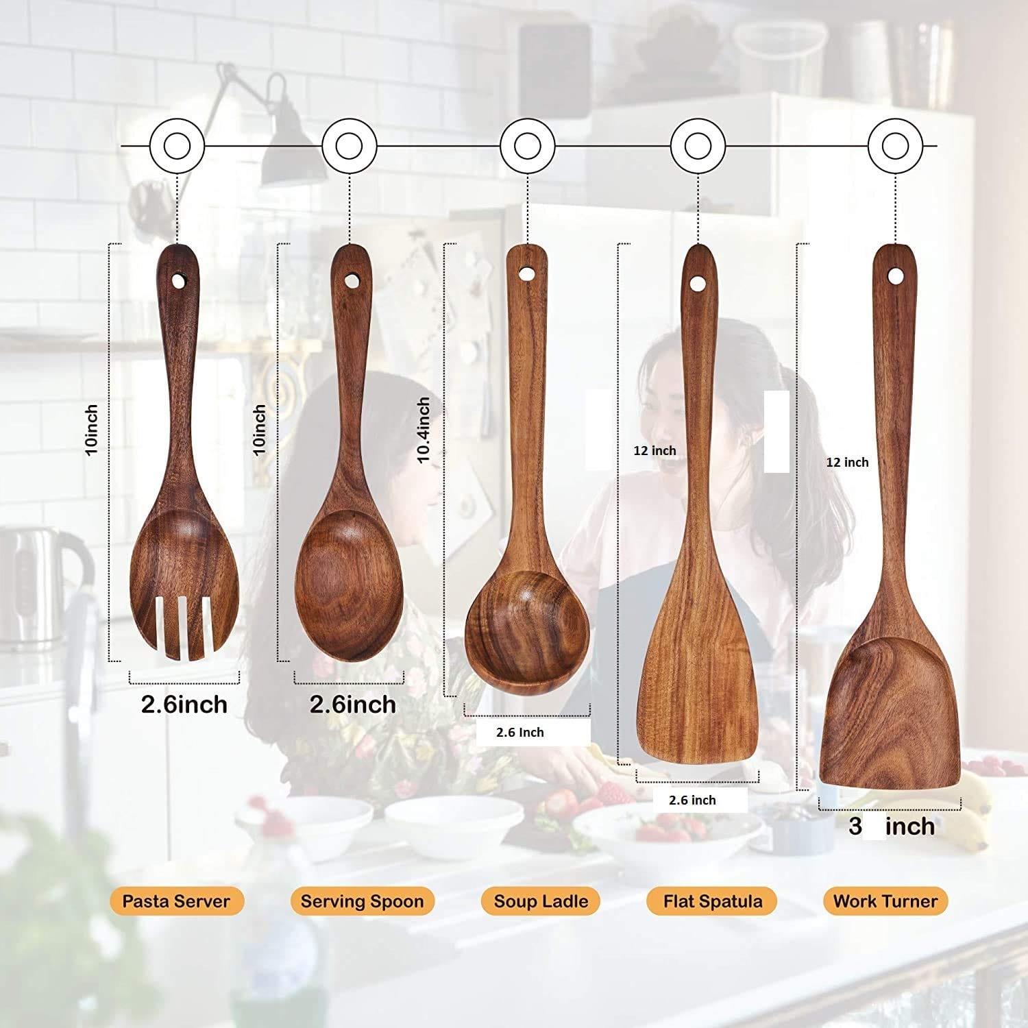 Handmade Sheesham Wooden Non-Stick Serving Spoon. - Ouch Cart 