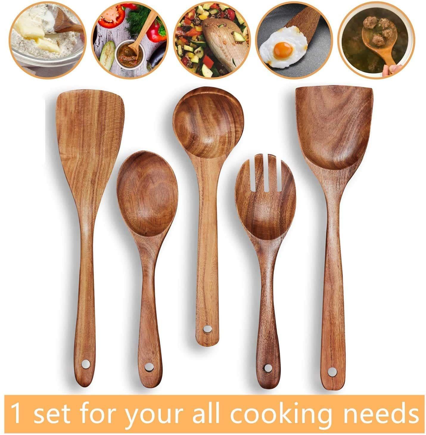 Handmade Sheesham Wooden Non-Stick Serving Spoon. - Ouch Cart 