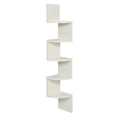 Wooden Wall Shelves | Corner Hanging Shelf for Living Room Stylish | Zig Zag Home Decor - Ouch Cart 