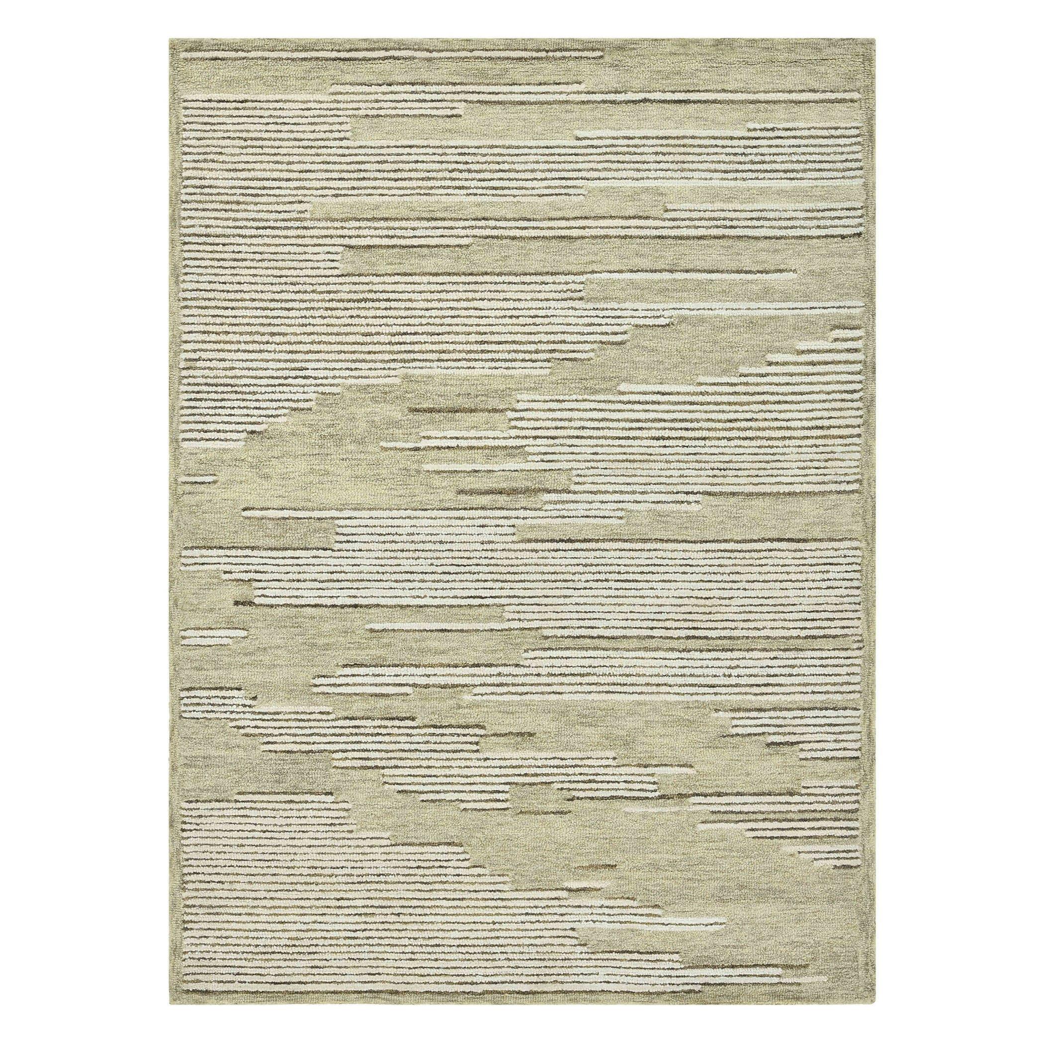 Ivory Wool Chicago 5x8 Feet Hand-Tufted Carpet Rug