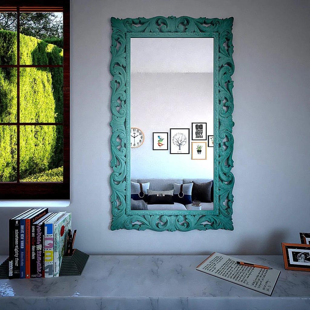 Vintage Venetian Long Rectangular Mirror - Ouch Cart 